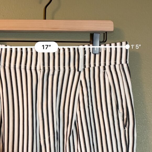 Tapered tencel and cotton pleated striped pant - Picture 10 of 10